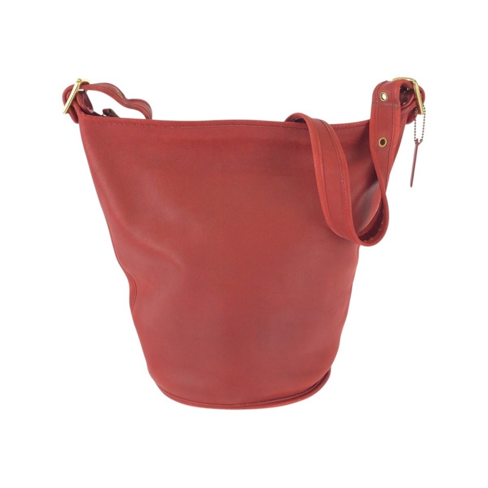 COACH Old Coach Duffle Sack, Red, Gold Hardware, Leather, 1042 328, Shoulder ...